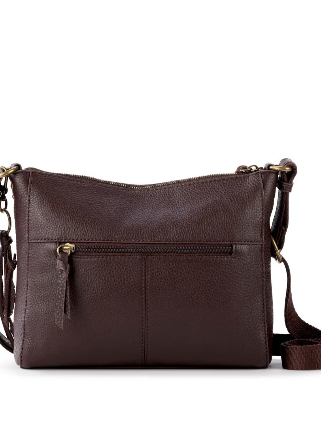The Sak Brown Pebbled Leather Crossbody Bag
